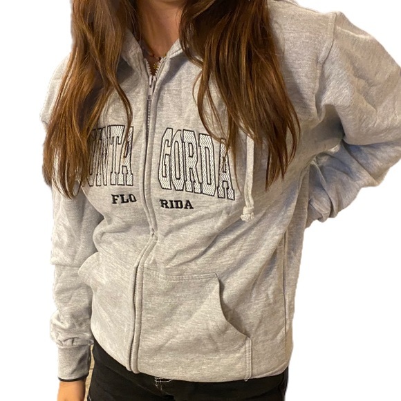 AJ APPAREL - UNISEX Souvenir Zip Hoodie - Punta Gorda, FLORIDA - Picture 3 of 9
